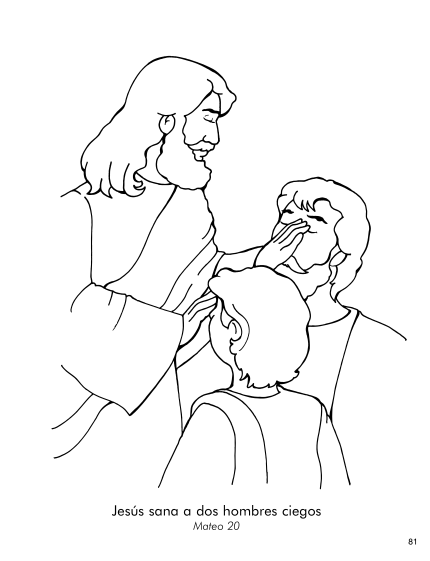 Jesús sana a dos hombres ciegos (Mateo 20). Jesús hizo cosas especiales para ayudar a la gente!