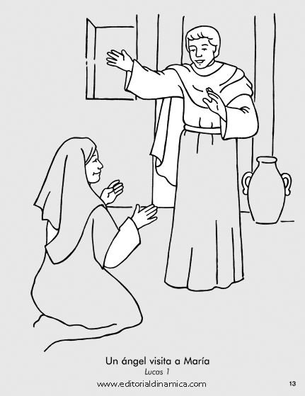 Un ángel visita a María - Lucas 1 - Cantemos sobre el nacimiento de Jesús -  Editorial Dinamica